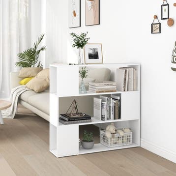 Roomdivider wit 3 vakken | Laatste Stuk!, Huis en Inrichting, Kasten | Boekenkasten, Met plank(en), 100 tot 150 cm, Klassiek, Ophalen of Verzenden