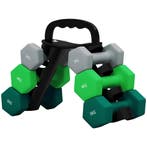 TRUUSK 6-delige Dumbbell Set inclusief Standaard - Hexagon D, Verzenden, Nieuw