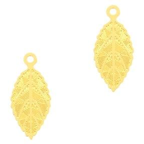 2x Hangers bohemian blaadje Goud (Bohemian bedels & hangers), Ophalen of Verzenden, Nieuw, Bedel