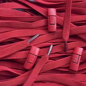 Elastische veters - Rood • 120  cm x 8 mm, Kleding | Heren, Schoenen, Ophalen of Verzenden, Nieuw