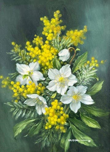 Elizabeth Bridge (1912-1996) - A still life of flowers - No, Antiek en Kunst