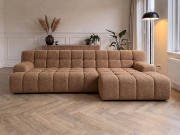 Loungebank Zuidlaren - loungebanken - Bruin, Nieuw, 150 cm of meer, Stof, 300 cm of meer