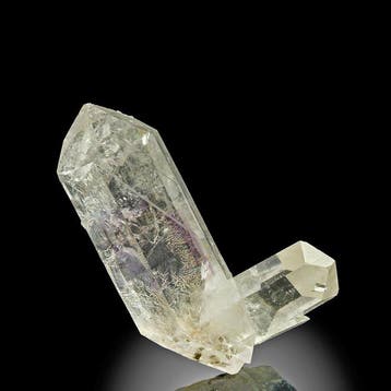 Brandberg-kwarts met tweelingkristallen en bleke, Verzamelen, Mineralen en Fossielen