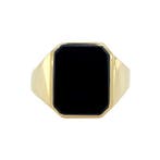 Gouden vintage zegelring met onyx 14 krt, Ophalen of Verzenden, Nieuw