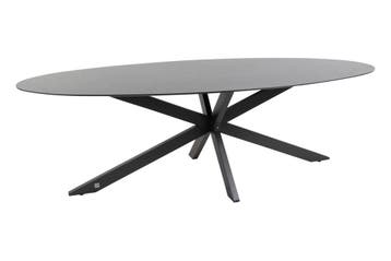 4SO Privada ovale tuintafel - HPL slate antraciet - 240x107, Verzenden, Nieuw, Rond, Rvs