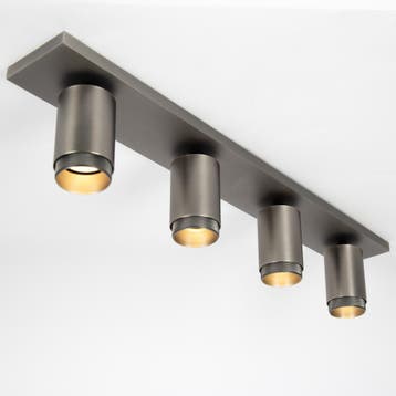 Scott 4 Opbouwspot Gun Metal Binnenverlichting Spots opbouw, Verzenden, Nieuw, Plafondspot of Wandspot