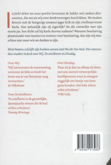 Jacht 9789460013966 Elvis Peeters, Verzenden, Gelezen, Elvis Peeters