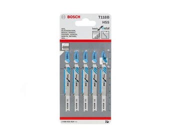 Veiling - 8x Bosch decoupeerzaagblad 5-pack T118B, Nieuw