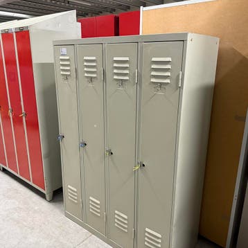 4-deurs retro lockerkast - 170x120x50 cm, Ophalen of Verzenden, Nieuw