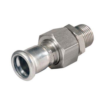 Bonfix Pers RVS 3-del. koppeling 1/2 bu x 15 mm, Doe-het-zelf en Verbouw, Ophalen of Verzenden, Nieuw