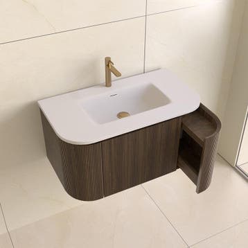 Sani Royal Eleganza Japandi rond badmeubel 80 cm, Nieuw