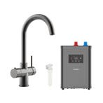 Kokend water kraan | Gun Metal Zwart | 3 in 1 pakket | CENDO, Huis en Inrichting, Verzenden, Nieuw