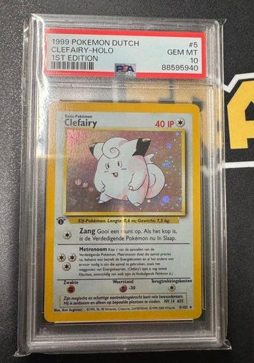 Pokémon - 1 Graded card Pokemon Clefairy 1st Edition Base, Nieuw