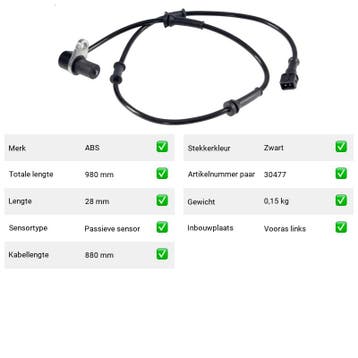ABS-sensor Mitsubishi Carisma 1.8 MSX - 16V (DA) Van 1995-07, Verzenden, Nieuw, Mitsubishi