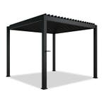 Pergola / Lamellendak - Tahiti - 3x3 m - Antraciet, Tuin en Terras, Verzenden, Nieuw