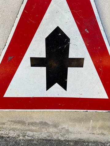 segnaletica vallesina - Italiaans vintage verkeersbord -