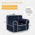 2dekans | Coast Kinderfauteuil Donkerblauw – 69 x 46 x 50 cm, Ophalen of Verzenden, Zo goed als nieuw
