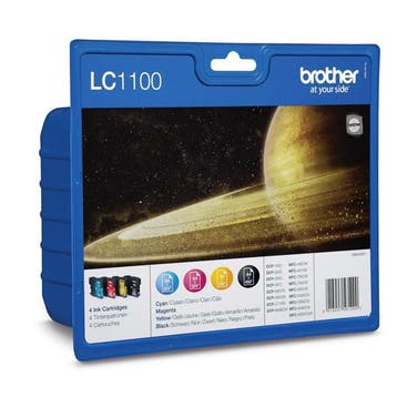 Brother LC-1100VALBP multipack zwart + 3 kleuren, Verzenden, Nieuw, Cartridge, Brother