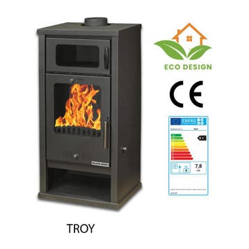 Robuuste houtkachel 8 kW evt met oven, Ophalen of Verzenden, Vrijstaand, Hout, Nieuw