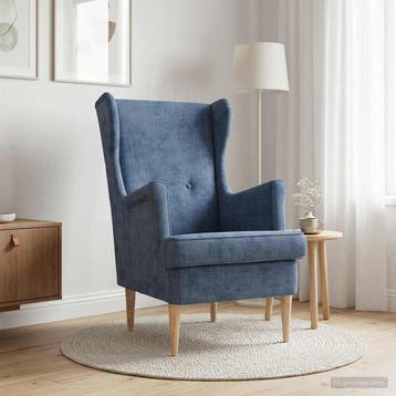 vidaXL Fauteuil Blauw ARES, Huis en Inrichting, Verzenden, Nieuw