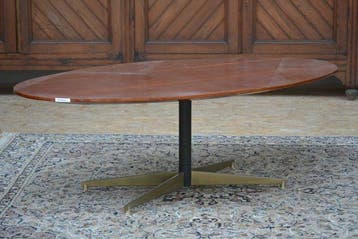 Salontafel - Hout, Metaal, Brons - Koffietafel/Rookgrijs