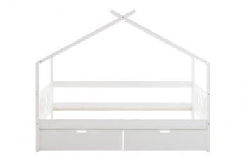 Huisbed 90x200 Wit | Grenenhout | Nieuw | Scherpe Prijs, 85 tot 100 cm, Nieuw, Ophalen of Verzenden, Lattenbodem