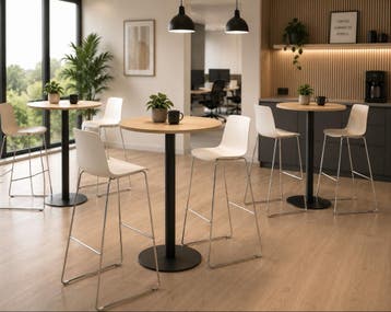 Arper Catifa 46 design barkruk, slede model, wit-chrome,..., Ophalen of Verzenden, Gebruikt, Wit