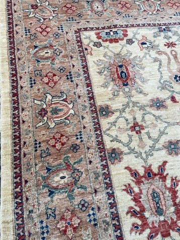 Afghan Feraghan Ziegler ( unused ) - handgeknoopt - wol -, Nieuw