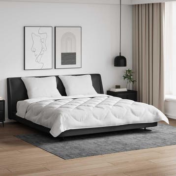 vidaXL Dekbed Set met kussen 3 pcs Wit Microfiber en Dons, Verzenden, Nieuw, Wit