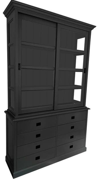 Buffetkast zwart  - zwart Hengelo 150 x 240cm, Ophalen of Verzenden, Nieuw