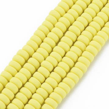 20 x Polymeer kralen rondellen 7mm Butter yellow, Hobby en Vrije tijd, Kralen en Sieraden maken, Ophalen of Verzenden, Nieuw, Kraal