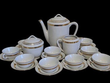 Limoges, Chartres sur Cher - Koffieservies (21) - Porselein