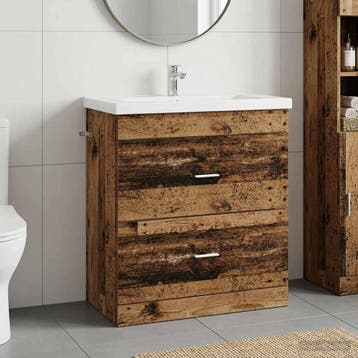 vidaXL Badkamer Onder Wasbak Kast Oud hout 78,5 x 37,5 x 81, Verzenden, Nieuw