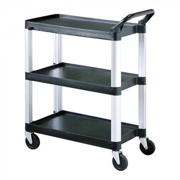 Serveerwagen | aluminium | kunststof | grijs |3 planken, Verzenden, Nieuw in verpakking