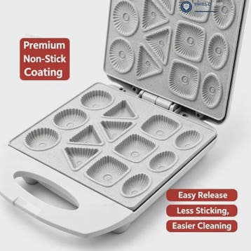 Elektrische Koekjesmaker 1400W met 12 Vormen - Non-Stick & D, Verzenden, Nieuw