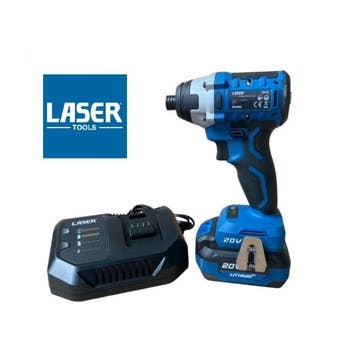 Accu slagschroevendraaier 20V met accu en lader - Laser T..., Verzenden, Nieuw