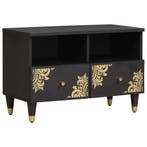 vidaXL TV-kast met lade Zwart 70 x 33 x 46 cm Massief Mango, Verzenden, Nieuw