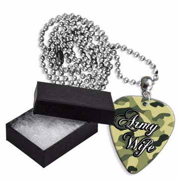 Army Wife plectrum ketting, sleutelhanger of oorbellen, Ophalen of Verzenden, Nieuw