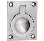 Luikring rechthoekig 50x38 mm mat nikkel gelakt, Verzenden, Nieuw