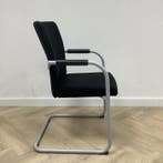 Dauphin vergaderstoel, zwart - chroom, Huis en Inrichting, Stoelen, Gebruikt, Zwart, Ophalen of Verzenden, Eén