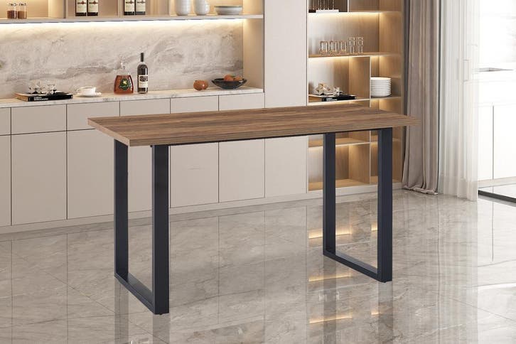 Alexander bartafel, kleur mango (nieuw, outlet), Huis en Inrichting, Tafels | Eettafels, Nieuw, Metaal, Overige materialen