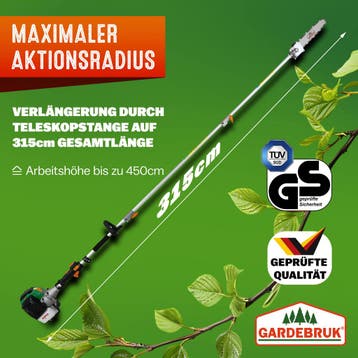 5in1 Multitool Groen 2PK 1,2L Benzine (Tuingereedschap), Verzenden, Nieuw