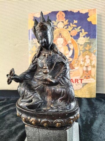 Guru Rinpoche - Gepatineerd brons - India - 1960/1970, Antiek en Kunst