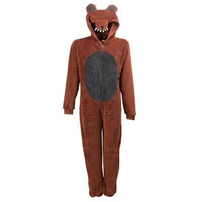 Onesie, Jumpsuit Wolf hooded mens size, Kinderen en Baby's, Carnavalskleding en Verkleedspullen, Jongen of Meisje, Nieuw, 170 of groter