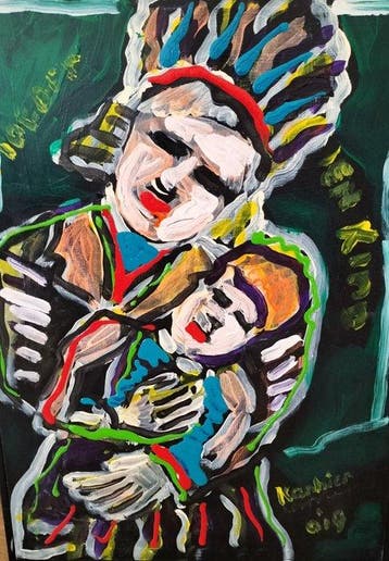 Jacob Kanbier (1949-2020) - Moeder en kind, Antiek en Kunst