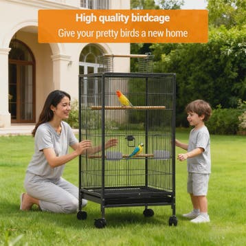 Grote Vogelkooi met Standaard - Wrought Iron Vliegkooi voor, Verzenden, Nieuw