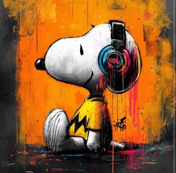 ERIC BRUMETTE - DJ SNOOPY SAVED MY LIFE 64 - Toile L -