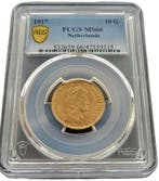 Gouden Wilhelmina 10 gulden 1917 MS66 gecertificeerd PCGS, Postzegels en Munten, Munten | Nederland, Verzenden, Goud, Koningin Wilhelmina