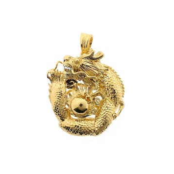 Chinese drakenhanger (Hanger of bedel), Ophalen of Verzenden, Gebruikt, Goud, Overige merken