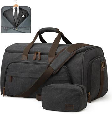 S-ZONE Duffelbag Canvas | Zwart | Laatste Stuk!, 40 tot 60 cm, 30 cm of meer, Zwart, Ophalen of Verzenden